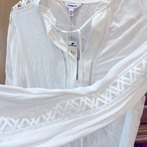 Express white blouse NWT